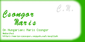 csongor maris business card